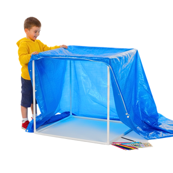 White Plastic Den Frame - Sensory Den Making Play for Indoor & Outdoor - 1m x 1m